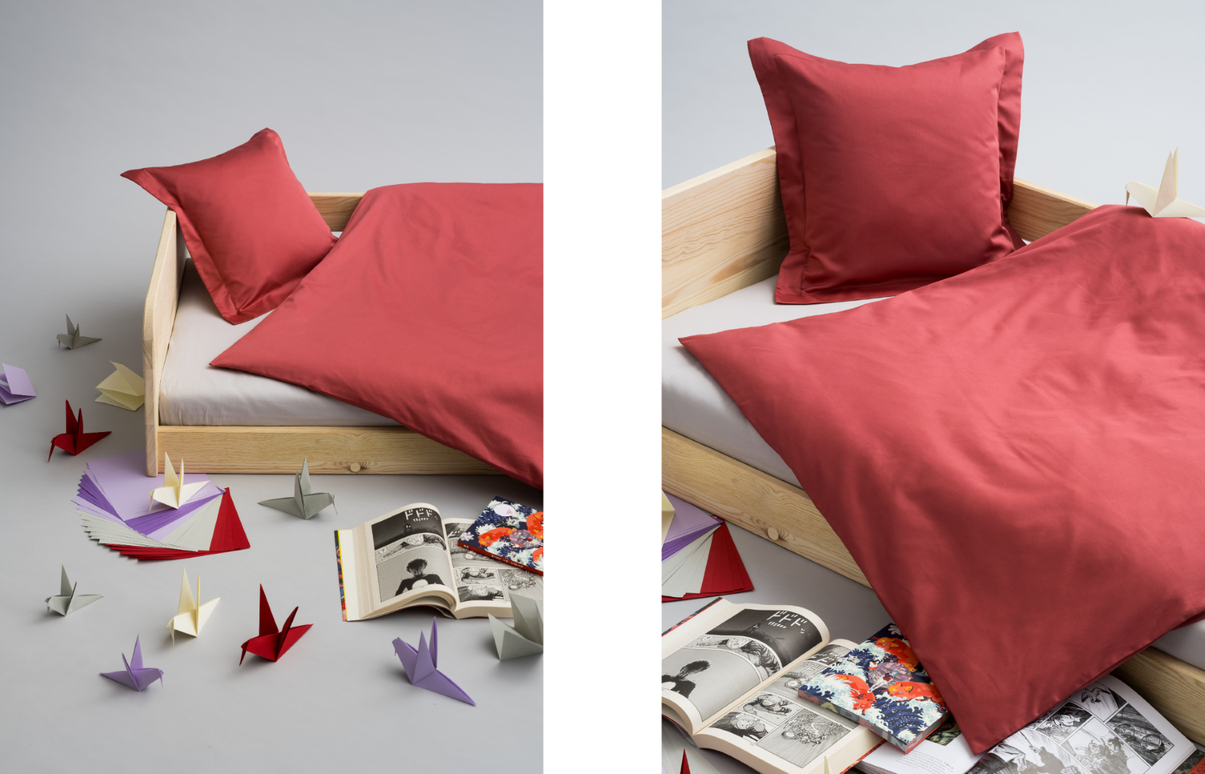 Kids cotton Japanese Spirit bed linen.