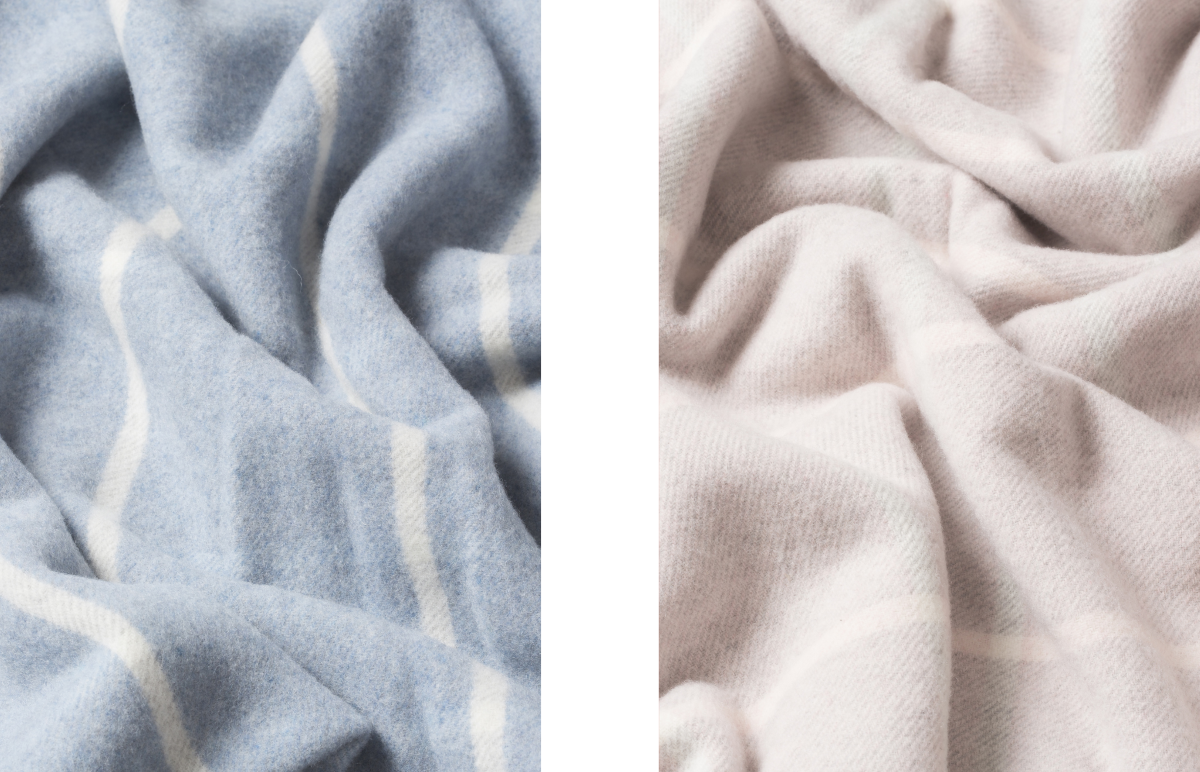 Blue-grey and pink-grey Stylish Cashmere blankets