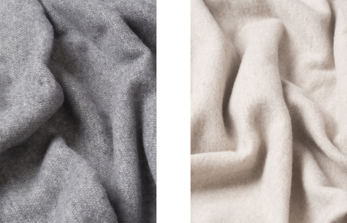 Grey and beige Elegant Cashmere blankets